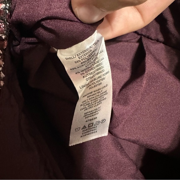 LOFT Burgundy Cabernet  A-Line Mini Skirt - Picture 5 of 6